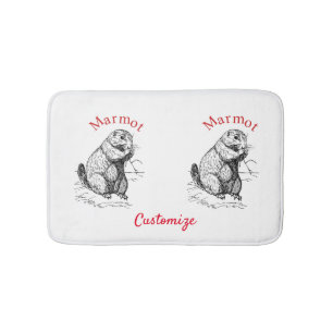 Tapete De Banheiro Thunder_Cove de Animais Marmotes