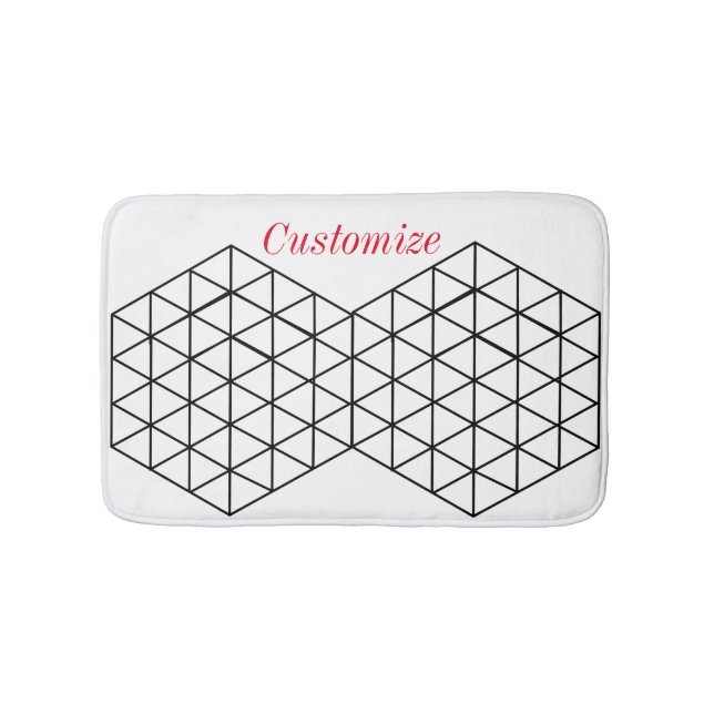 Tapete De Banheiro Thunder_Cove do Cubo Geométrico 3D (frente)