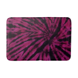 Tapete De Banheiro Tie-Dye Purple Pink Black Hippie Retro Pattern 