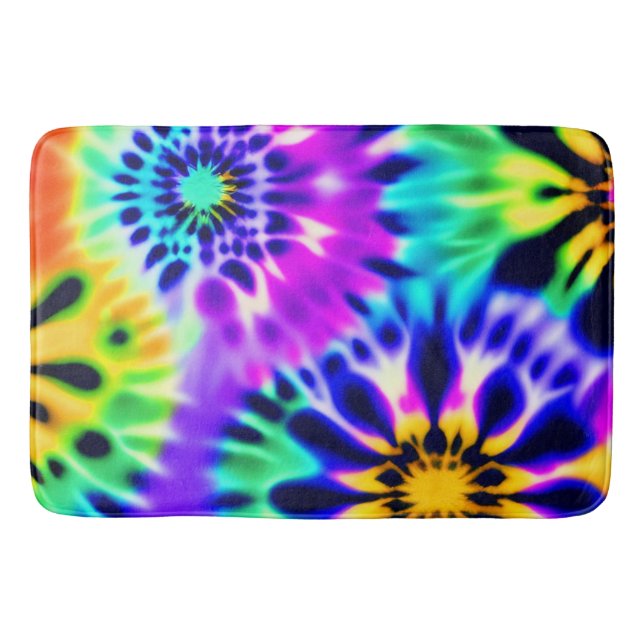 Tapete De Banheiro Tie Dye Swirling Pattern Design (Frente)