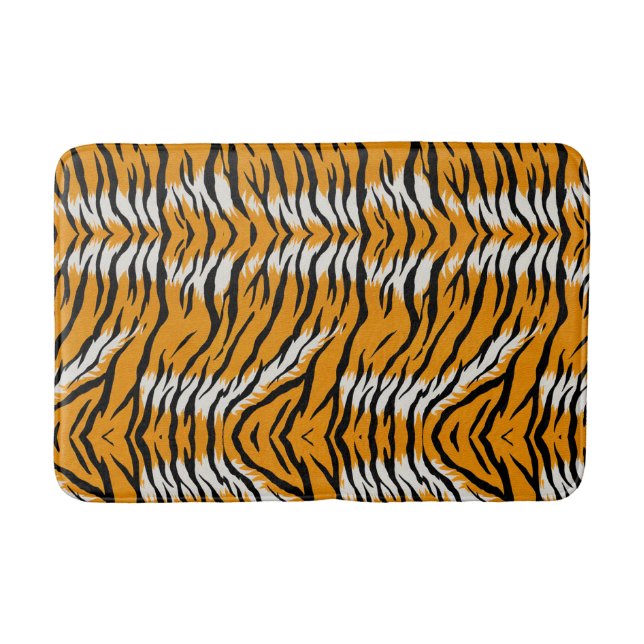 Tapete De Banheiro Tiger Skin Animal Print Pattern Design (Frente)