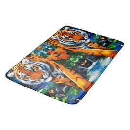 Tapete De Banheiro Tigre Animal Bengala
