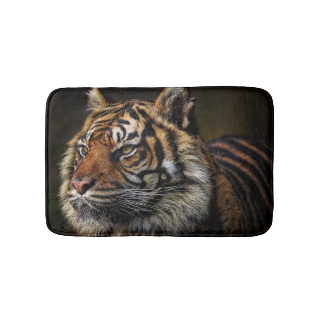 Tapete De Banheiro Tigre Animal Selvagem Personalizado (frente)