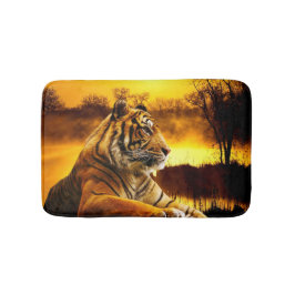 Tapete De Banheiro Tigre e Sunset