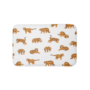Tapete De Banheiro Tigre Japonês: Vintage Doodle Seamless