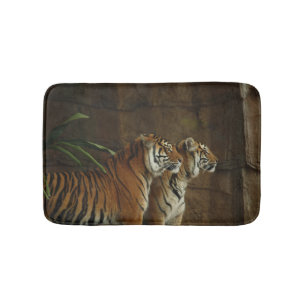 Tapete De Banheiro Tigre Selvagem Personalizado