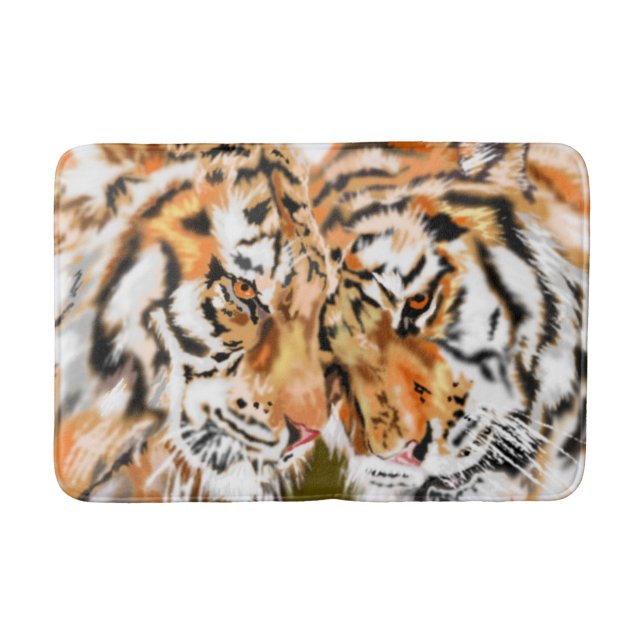 Tapete De Banheiro Tigres - (Frente)