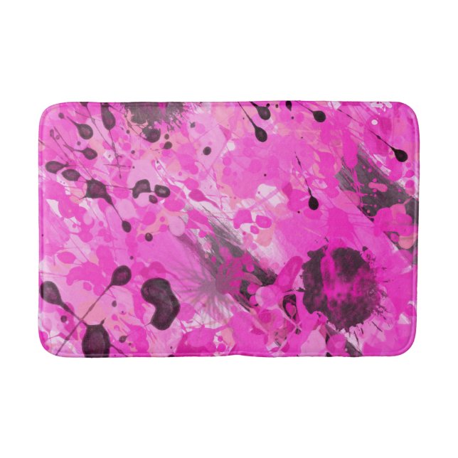 Tapete De Banheiro Tinta Rosa (Frente)