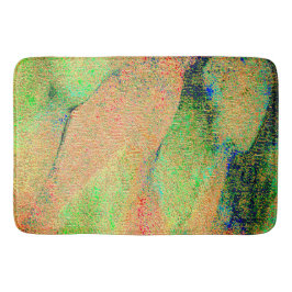 Tapete De Banheiro Tinta vestida verde-alaranjada e enrugada