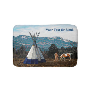 Tapete De Banheiro Tipi - Campo de inverno