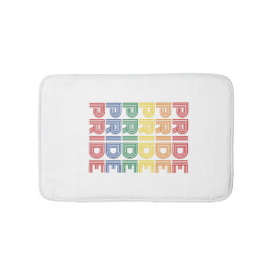Tapete De Banheiro Tipografia Retro Orgulho Arco-íris Vetor Design_1