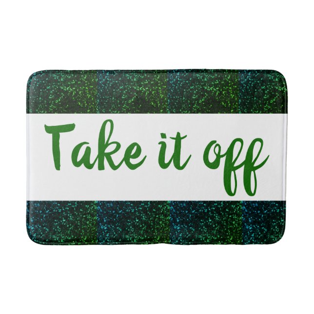 Tapete De Banheiro Tire-o de Bath Mat / Blue Green Sparkle (Frente)