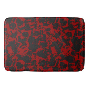 Tapete De Banheiro Toalha de abstrato vermelho e carvão vegetal