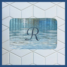 Tapete De Banheiro Toalha de Banho de Pelúcia com Monograma de Letra 