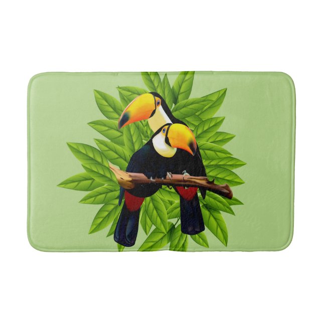 Tapete De Banheiro Toucan Duo Green (Frente)