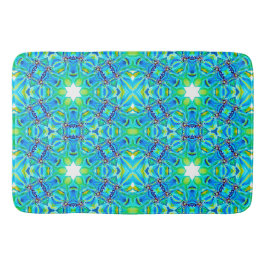 Tapete De Banheiro Trabalho de arte de Mandala em Música Aqua Cores