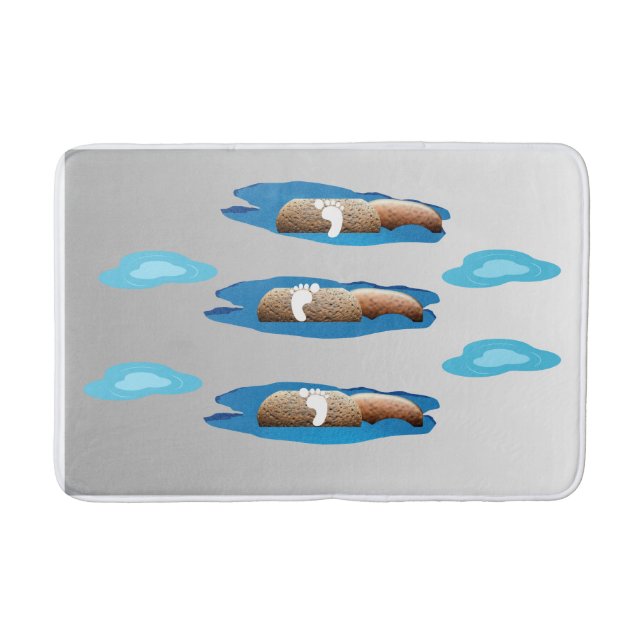 Tapete De Banheiro Traço de Pedra Tranquila (Frente)