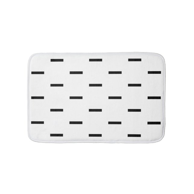 Tapete De Banheiro Traços brancos e pretos (frente)