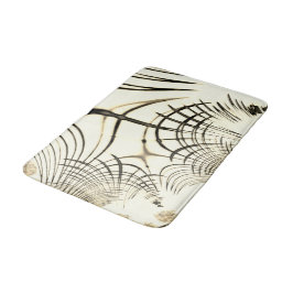 Tapete De Banheiro Traços curvos do castanho-castanho-rosado ou do cá