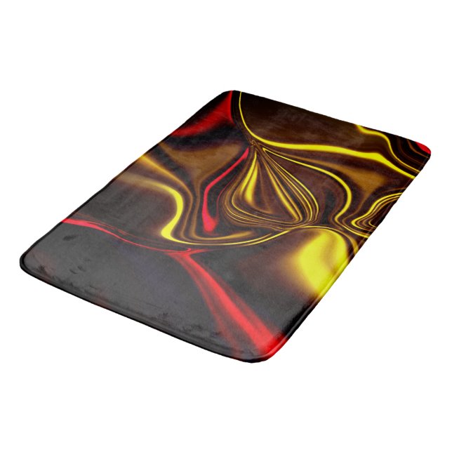 Tapete De Banheiro Traços de seda em vermelho e ouro com partes escur (Angulado)