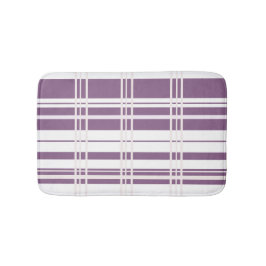 Tapete De Banheiro Traditional Plaid Plum, Blush Pink, White