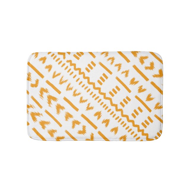 Tapete De Banheiro Trajetórias de mudo solar padrão africano em branc (frente)