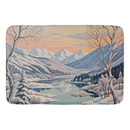 Tapete De Banheiro Tranquilidade do inverno