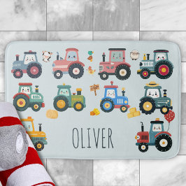 Tapete De Banheiro Tratores de bebês bonitos em uma Fazenda