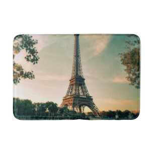 Tapete De Banheiro Travesseiro decorativo da torre Eiffel