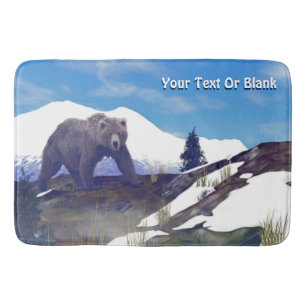 Tapete De Banheiro Treeline Grizzly
