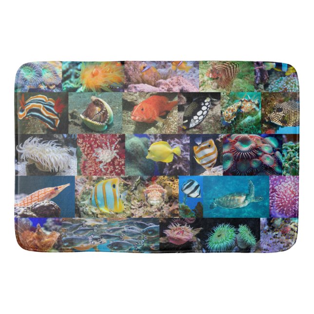 Tapete De Banheiro Trendy Coral Reef Marine Life: Peixes e Animais (Frente)