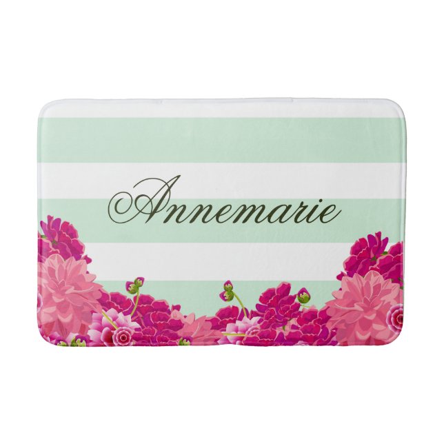 Tapete De Banheiro Trendy Country Chic Floral Strips (Frente)