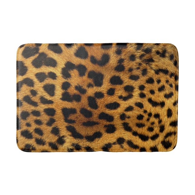 Tapete De Banheiro trendy na moda safari padrão de leopardo de impres (Frente)