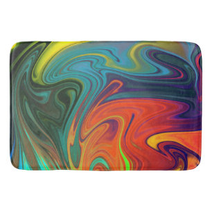 Tapete De Banheiro Trendy neon laranja azul verde Abstrato