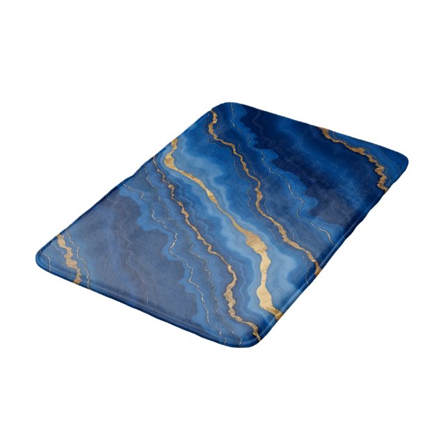 Tapete De Banheiro Trendy Royal Blue Marble Collection (Angulado)