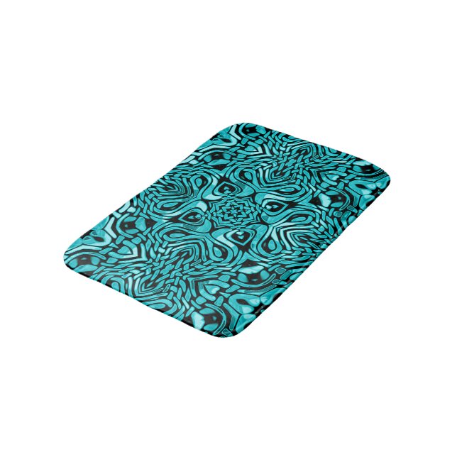 Tapete De Banheiro Trendy Turquoise Teal Blue Arte Tribal (Angulado)