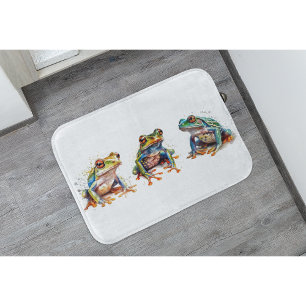 Tapete De Banheiro Três pequenos Sapos