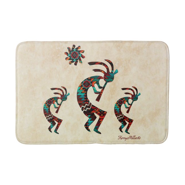 Tapete De Banheiro Três Southwest Kokopelli Bath Mat (Frente)