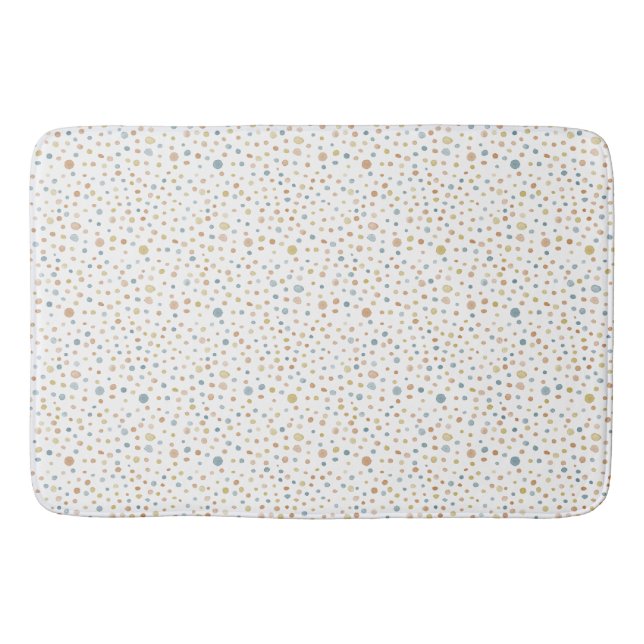 Tapete De Banheiro Trey Confetti Watercolor Pontos (Frente)