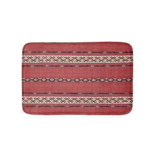 Tapete De Banheiro Triângulo Strike Kilim II Red Black White