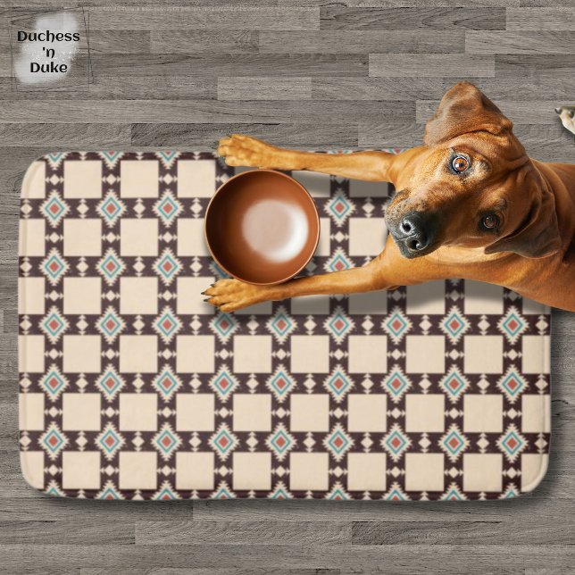 Tapete De Banheiro Tribal Aztec Cross Pattern Absorbent Mat (Tribal Aztec Cross Pattern Absorbent Mat)