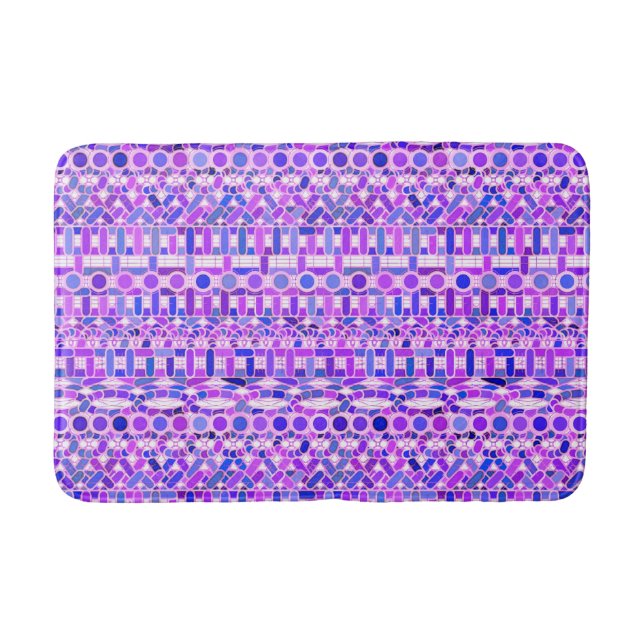 Tapete De Banheiro Tribal Batik - tons violeta roxa (Frente)