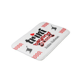 Tapete De Banheiro Trini Patriótico Além de Osso com Nome em BRANCO