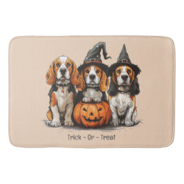 Tapete De Banheiro Truque Ou Tratar Cães De Beagle Halloween
