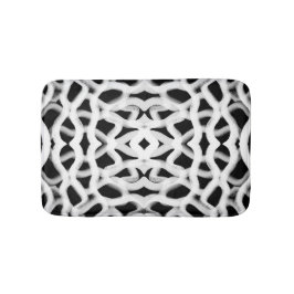 Tapete De Banheiro Tubular Branca Em Preto