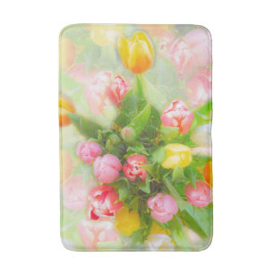 Tapete De Banheiro Tulip buquê in vintage look - arte floral