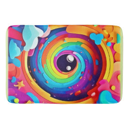 Tapete De Banheiro Turbulência da imaginação colorida
