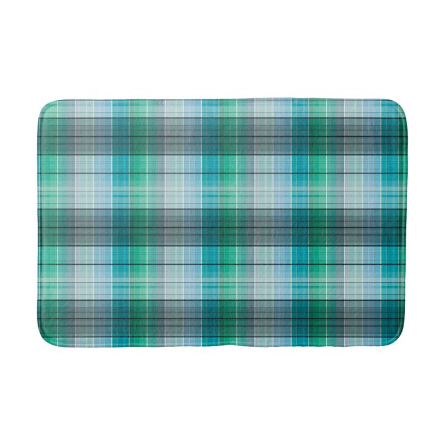 Tapete De Banheiro Turquesa e cinzas numa gaiola (Frente)