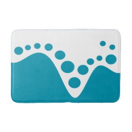 Tapete De Banheiro Turquesa Onda mole azul e bolhas