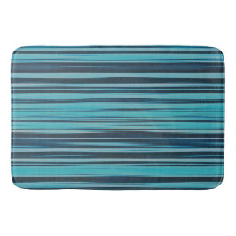 Tapete De Banheiro Turquesa ondulada e tiras azuis